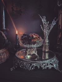 Image 3 of Glass and brass offering dish 