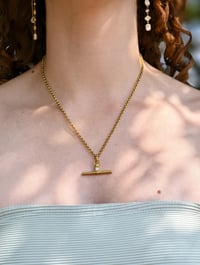 Image 2 of T-Bar Pendant Necklace