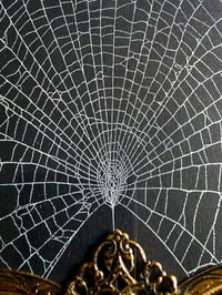 Image 7 of Ornate Vintage Hand mirror with Real Preserved Web - 2