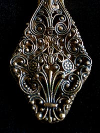Image 4 of Ornate Vintage Hand mirror with Real Preserved Web - 3