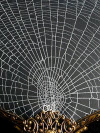 Image 6 of Ornate Vintage Hand mirror with Real Preserved Web - 3