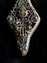 Image 5 of Ornate Vintage Hand mirror with Real Preserved Web - 4