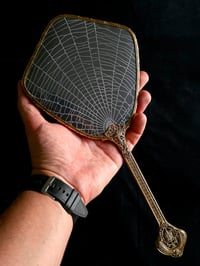 Image 2 of Ornate Vintage Hand mirror with Real Preserved Web - 5