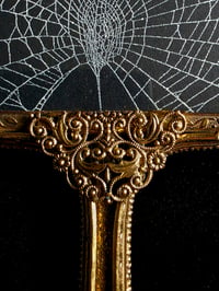 Image 5 of Ornate Vintage Hand mirror with Real Preserved Web - 6