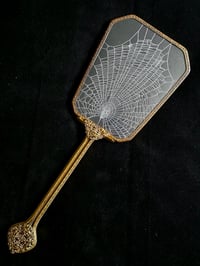 Image 2 of Ornate Vintage Hand mirror with Real Preserved Web - 6
