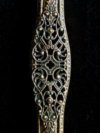 Image 4 of Ornate Vintage Hand mirror with Real Preserved Web - 7