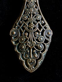 Image 5 of Ornate Vintage Hand mirror with Real Preserved Web - 7