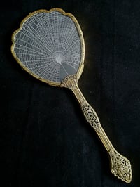 Image 1 of Ornate Vintage Hand mirror with Real Preserved Web - 7