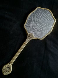 Image 2 of Ornate Vintage Hand mirror with Real Preserved Web - 8