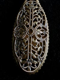 Image 4 of Ornate Vintage Hand mirror with Real Preserved Web - 9