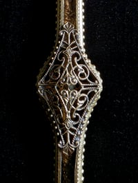 Image 6 of Ornate Vintage Hand mirror with Real Preserved Web - 9