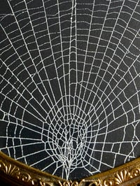 Image 7 of Ornate Vintage Hand mirror with Real Preserved Web - 9