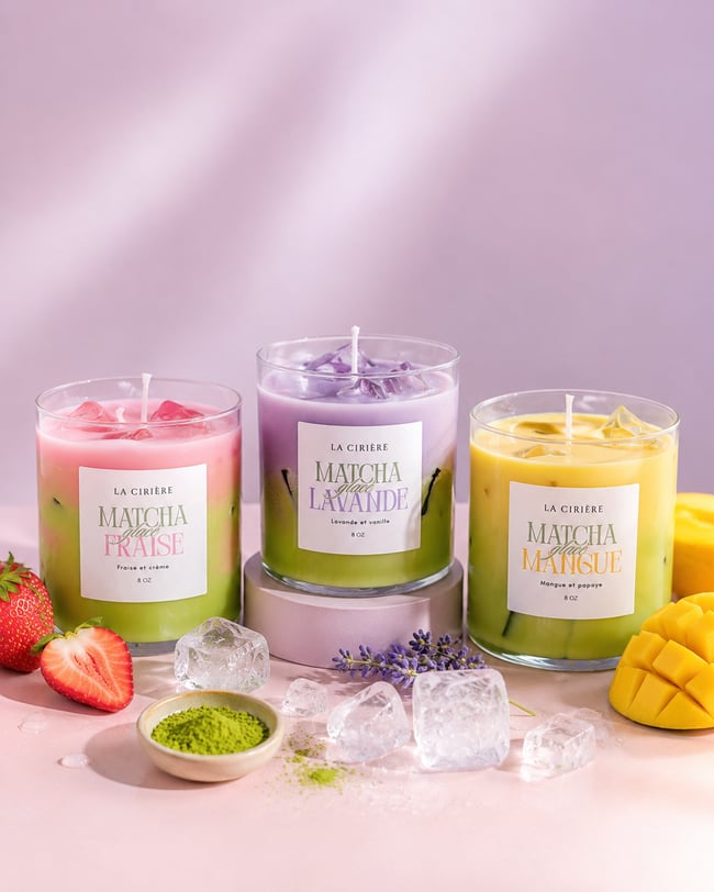 Bougie matcha glacé