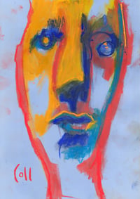 Image 2 of A Comtemplation - Sketchbook Drawing in Soft Pastels on Paper 