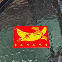 Image 2 of Banana Dog Screen Printed Vinyl Sticker