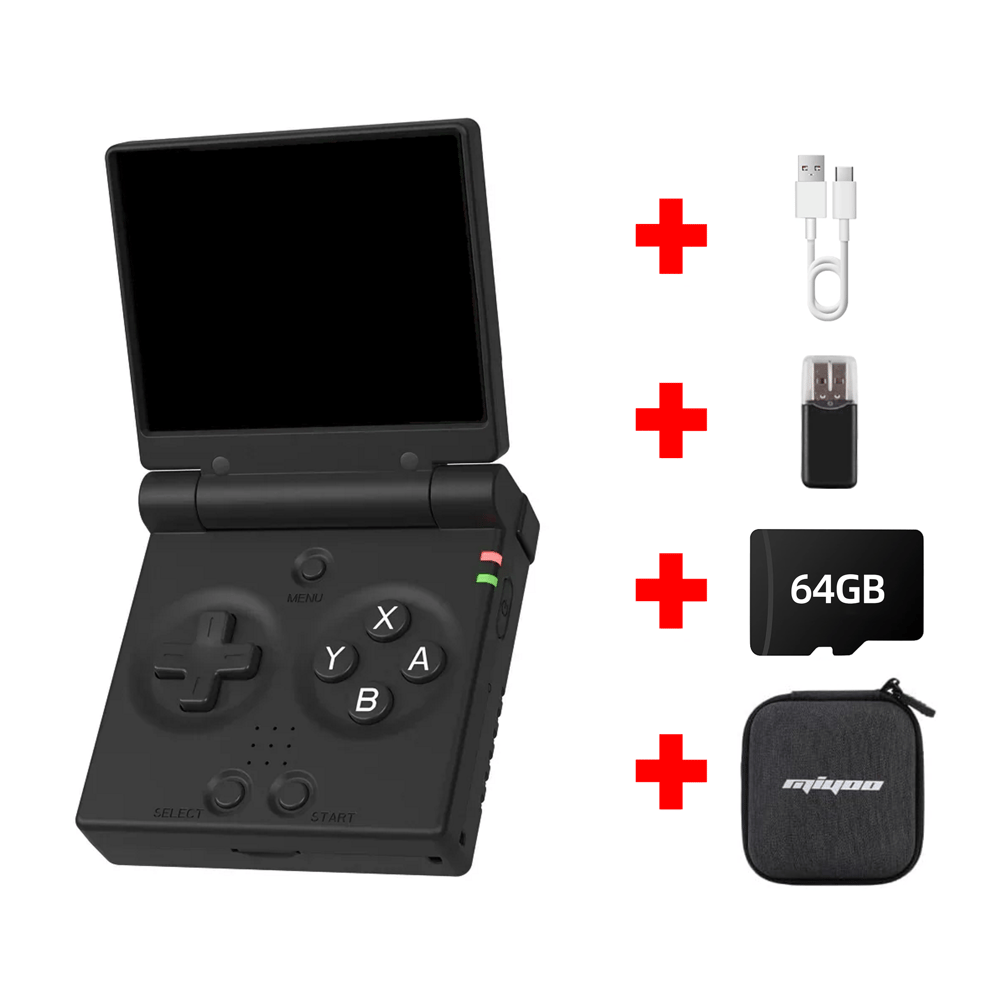 Miyoo Mini Flip Portable Handheld Retro Game Console with 64GB Ready to Play