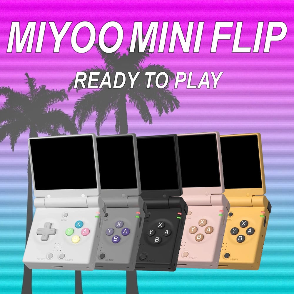 Miyoo Mini Flip Portable Handheld Retro Game Console with 64GB Ready to Play
