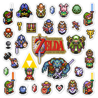 Image 1 of The Legend of Zelda: A Link to the Past Sticker/Magnet Sets (31 Pieces) 