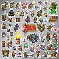 Image 2 of The Legend of Zelda: A Link to the Past Sticker/Magnet Sets (58 Pieces)