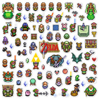 Image 1 of The Legend of Zelda: A Link to the Past Sticker/Magnet Sets (87 Pieces)