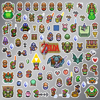 Image 2 of The Legend of Zelda: A Link to the Past Sticker/Magnet Sets (87 Pieces)