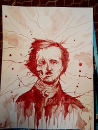 The funeral of Poe (original blood painting)