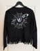 Image of Vampire's Web Black Fringe Lightweight Studded Jacket