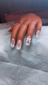 Image 1 of Blushing Bow French Press-On Nails