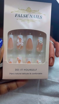 Image 2 of Blushing Bow French Press-On Nails