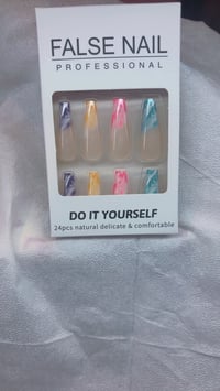 Image 2 of Watercolor Tips Press-On Nails | LuvTeeNails