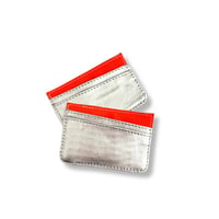 Image 3 of CARD SLIP - METALLIC SILVER LEATHER