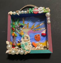 Image 2 of Christmas at the Beach mixed media painting