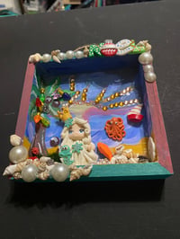 Image 3 of Christmas at the Beach mixed media painting