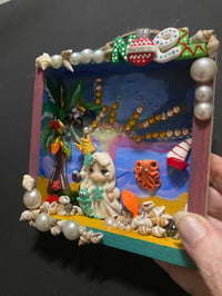 Image 4 of Christmas at the Beach mixed media painting