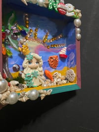 Image 5 of Christmas at the Beach mixed media painting