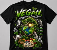 Image 1 of VEGAN COMPASSION T-SHIRT