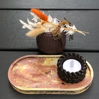 Image 3 of Tea Light Candle & Diffuser hand made high quality Eco Resin gifts sets by Lazy Hound Designs