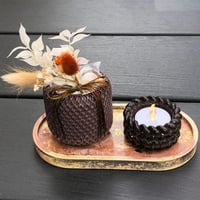 Image 1 of Tea Light Candle & Diffuser hand made high quality Eco Resin gifts sets by Lazy Hound Designs
