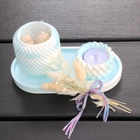 Image 3 of CLOUDY  Tea Light Candle & Diffuser hand made high quality Eco Resin gifts sets by Lazy...