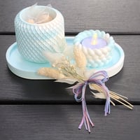 Image 4 of CLOUDY  Tea Light Candle & Diffuser hand made high quality Eco Resin gifts sets by Lazy...