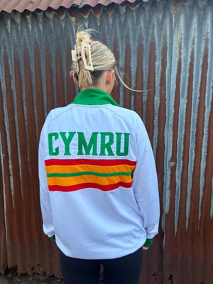 Image of SO58 X Cymru Vintage Track Top White 