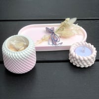 Image 7 of PETAL PINK  Tea Light Candle & Diffuser hand made high quality Eco Resin gifts sets...