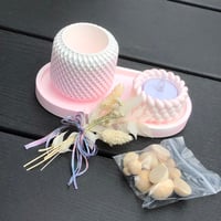 Image 5 of PETAL PINK  Tea Light Candle & Diffuser hand made high quality Eco Resin gifts sets...