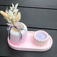 Image 1 of PETAL PINK  Tea Light Candle & Diffuser hand made high quality Eco Resin gifts sets...