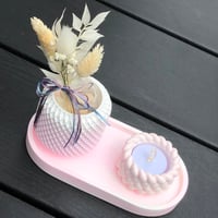 Image 6 of PETAL PINK  Tea Light Candle & Diffuser hand made high quality Eco Resin gifts sets...