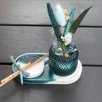 Image 2 of TEAL Incense & Diffuser hand made high quality Eco Resin gifts sets by Lazy ...