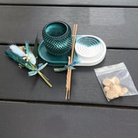 Image 5 of TEAL Incense & Diffuser hand made high quality Eco Resin gifts sets by Lazy ...