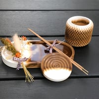 Image 5 of GOLDEN BROWN  Incense & Diffuser hand made high quality Eco Resin gifts sets by Lazy ...