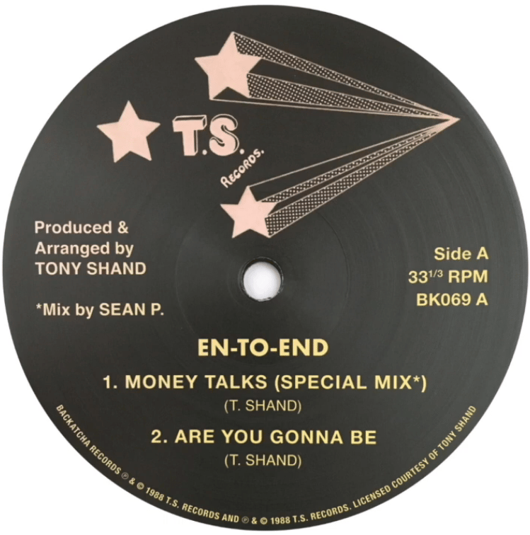 Image of En-To-End - Money Talks - 12" (T.S. RECORDS / BACKATCHA)