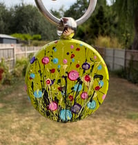 Image 3 of 'Bubbles' Hand-painted Keyring Pendant